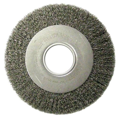 Weiler 06490 8" Medium Crimped Wire Wheel, .0118 SS, 2" A.H.