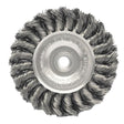 Weiler 08064 4" Standard Twist Wire Wheel, .020, 1/2"-3/8" A.H.