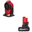 Milwaukee 0820-20 M12 Mounting Fan W/ 48-11-2450 M12 XC5.0 Battery Pack