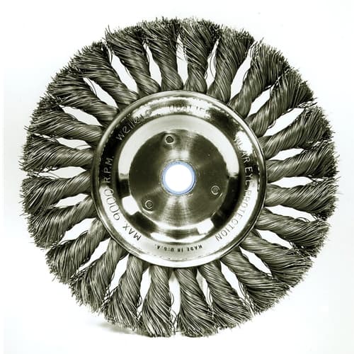 Weiler 08325 6" Standard Twist Wire Wheel, .0118 SS, 5/8"-1/2" A.H., Packs of 2