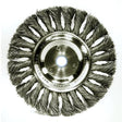 Weiler 08345 6" Standard Twist Wire Wheel, .016 SS, 5/8"-1/2" A.H., Packs of 2