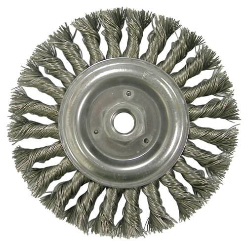 Weiler 08346 6" Standard Twist Wire Wheel, .016 SS, 5/8"-11 A.H.