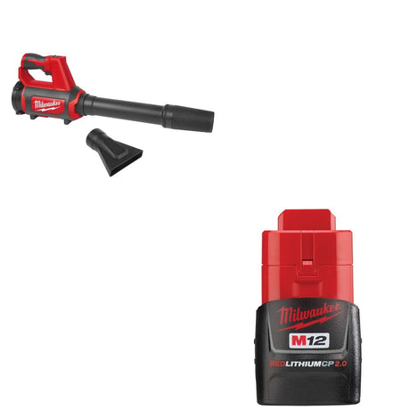 Milwaukee 0852-20 M12 Compact Spot Blower Kit W/ FREE 48-11-2420 2.0Ah Battery