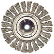 Weiler 08695 6" Cable Twist Wire Wheel, .023 SS, 5/8"-1/2" A.H., Packs of 2