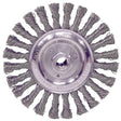 Weiler 08775 6" Filler Pass Brush, .023 Stel Wire, 5/8"-1/2" A.H., Packs of 10