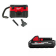 Milwaukee 0880-20 18V Wet/Dry Vacuum, Bare W/ 48-11-1835 M18 CP3.0 Battery