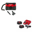 Milwaukee 0880-20 18V Wet/Dry Vacuum, Bare W/ 48-59-1852B M18 18V Starter Kit