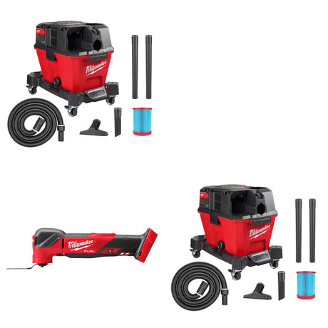 Milwaukee 0910-20 Wet/Dry Vacuum, 2 Pack Kit W/ 2836-20 Multi-Tool