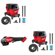 Milwaukee 0910-20 Wet/Dry Vacuum, 2 Pack Kit W/ 3670-20 Braking Grinder