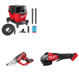 Milwaukee 0910-20 Wet/Dry Vac Kit W/ 2635-20 Shear and 3670-20 Grinder
