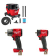 Milwaukee 0910-20 Wet/Dry Vacuum Kit W/ 2960-20 and 2854-20 Impact Wrenches
