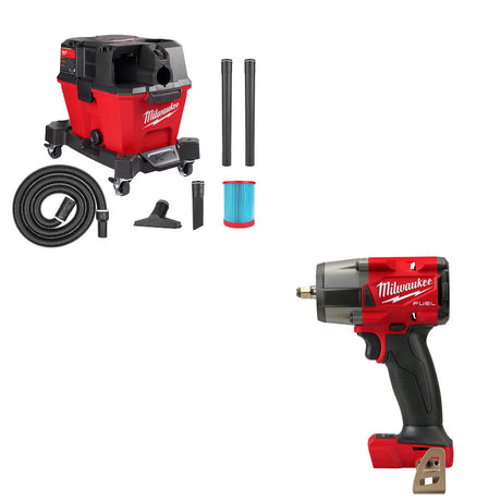 Milwaukee 0910-20 Wet/Dry Vacuum Kit W/ 2960-20 Impact Wrench