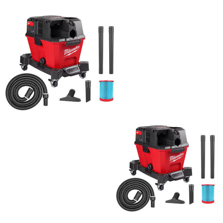 Milwaukee 0910-20 M18 FUEL 6 Gal Wet/Dry Vacuum, 2 Pack Kit