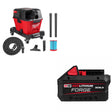 Milwaukee 0910-20 M18 FUEL 6 Gal Vacuum W/ 48-11-1881 M18 XC8.0 Battery Pack