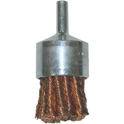 Weiler 10067 1-1/8" Knot Wire End Brush, .020, Bronze