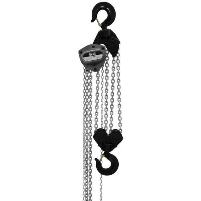 Jet 101020 L-100-1000-20, 10-Ton Hand Chain Hoist With 20' Lift