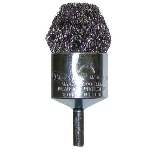 Weiler 10311 1" Crimped Wire, Controlled Flare End Brush, .020, Packs of 10