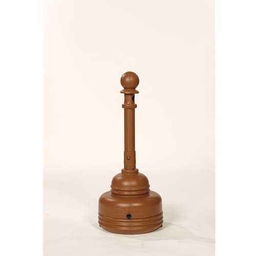 Eagle 1206BROWN SafeSmoker Receptacle - Poly w/Metal Bucket-Brown