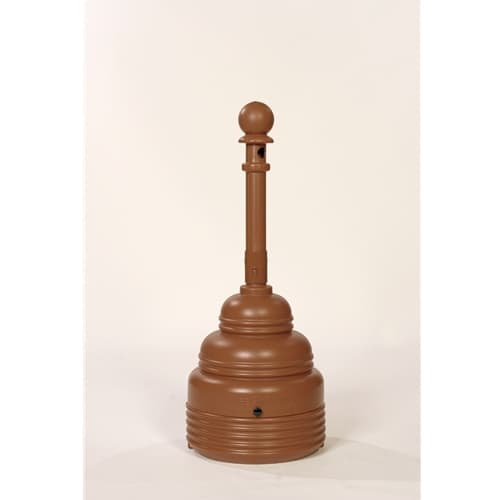 Eagle 1208BROWN SafeSmoker Receptacle - Poly w/Metal Bucket-Brown