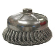 Weiler 12456 6" Single Row Wire Cup Brush, .014 SS, 5/8"-11 A.H.