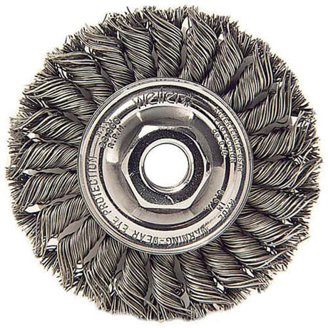 Weiler 13105 4" Standard Twist Wire Wheel, .014, 1/2"-13 A.H.