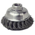 Weiler 13156 3-1/2" Single Row Wire Cup Brush, .023, 5/8"-11 A.H.