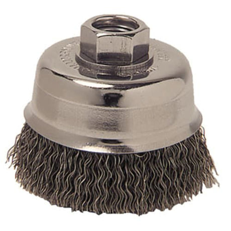 Weiler 13242 3" Crimped Wire Cup Brush, .014, M14 x 2.0 A.H.