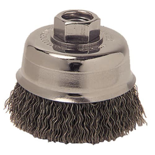 Weiler 13245 3" Crimped Wire Cup Brush, .014, 5/8"-11 A.H.