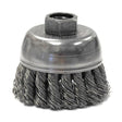 Weiler 13284 2-3/4" Single Row Wire Cup Brush, .020, 3/8"-24 A.H.