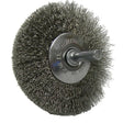 Weiler 17937 3" Stem-Mounted Wire Wheel, Flared, .014 SS, 1/4" Stem, Packs of 10