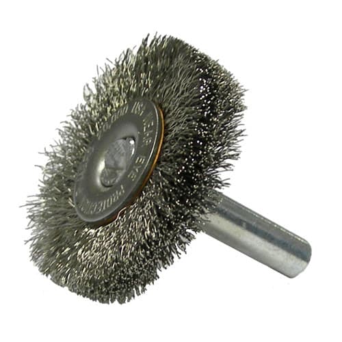 Weiler 17972 1-1/2" Radial Wire Wheel, .008 SS, 1/4" Stem, Packs of 10