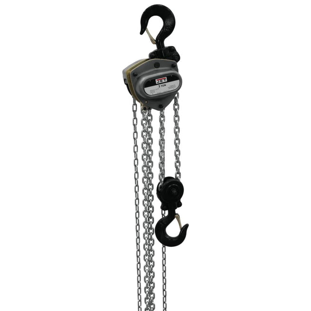 Jet JT9-207120 L-100-300WO-20 3-Ton Hand Chain Hoist 20' Lift, Overload Protection