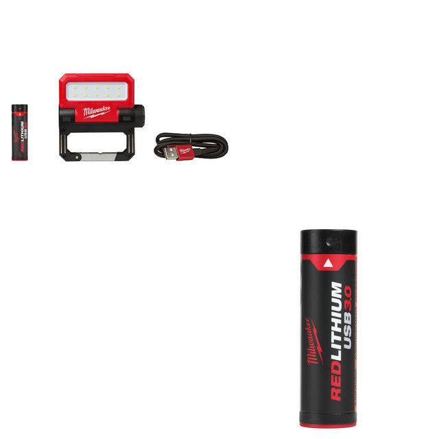 Milwaukee 2114-21 USB Rechargeable Light W/ FREE 48-11-2131 USB 3.0AH Battery