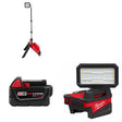 Milwaukee 2120-20 Tower Light Kit W/ FREE 5.0Ah Batt and FREE Rover Light