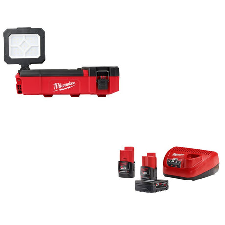 Milwaukee 2356-20 M12 PACKOUT Flood Light W/ FREE 48-59-2424 M12 12V Starter Kit
