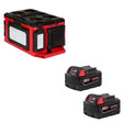 Milwaukee 2357-20 M18 PACKOUT Light/Charger W/ 48-11-1852 M18 XC5.0 Battery, 2Pk