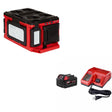 Milwaukee 2357-20 M18 PACKOUT Light/Charger W/ 48-59-1850 M18 XC5.0 Starter Kit