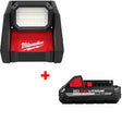 Milwaukee 2366-20 M18 Rover Flood Light w/ FREE 48-11-1835 M18 CP3.0 Battery