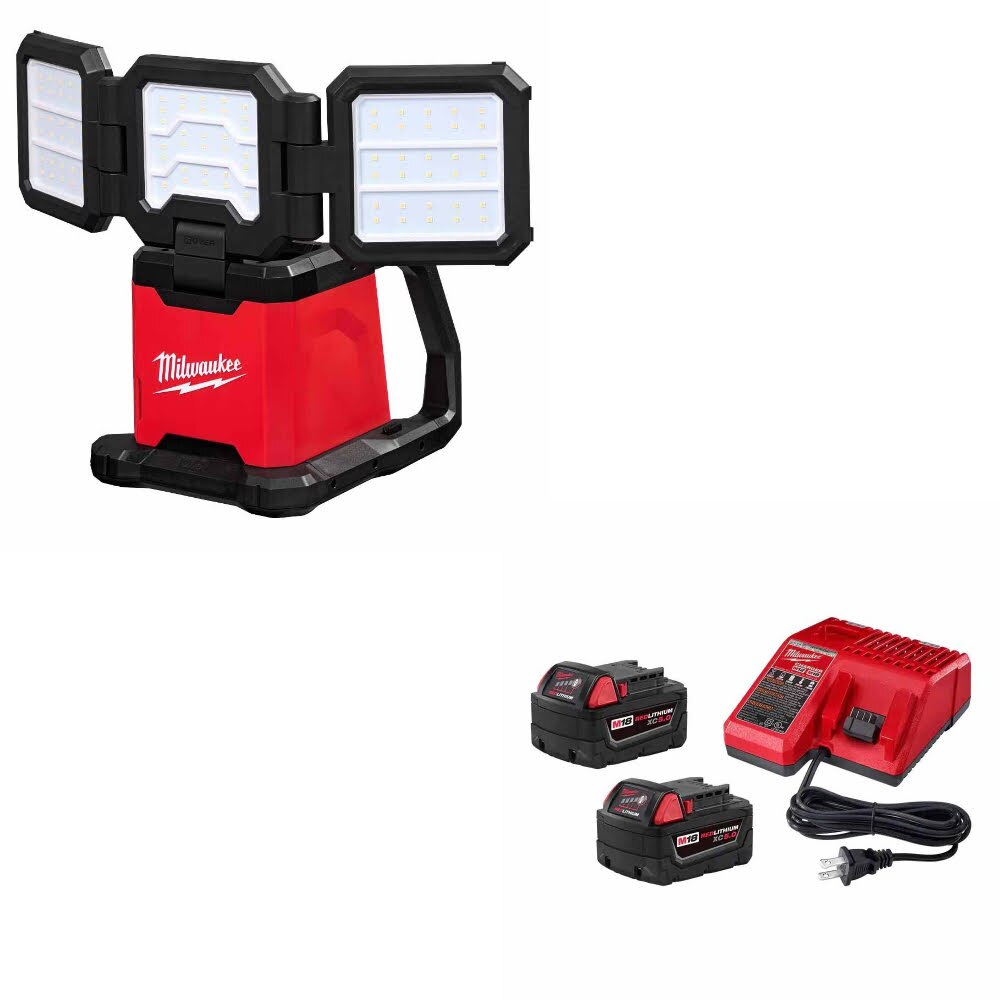 Milwaukee 2368-20 M18 Flood & Area Light W/ 48-59-1852B M18 18V Starter Kit