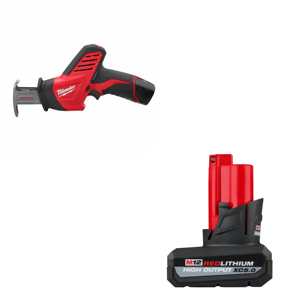 Milwaukee 2420-21 M12 12V Hackzall Saw Kit W/ 48-11-2450 M12 XC5.0 Battery Pack