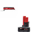 Milwaukee 2426-20 M12 Multi-Tool, Bare W/  48-11-2440 M12 XC4.0 Battery Pack