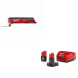 Milwaukee 2426-20 M12 Multi-Tool, Bare W/ 48-59-2424 M12 4Ah/2Ah Starter Kit