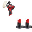 Milwaukee 2438-20 Polisher/Sander Kit W/ FREE 48-11-2412 Battery, 2 Pack