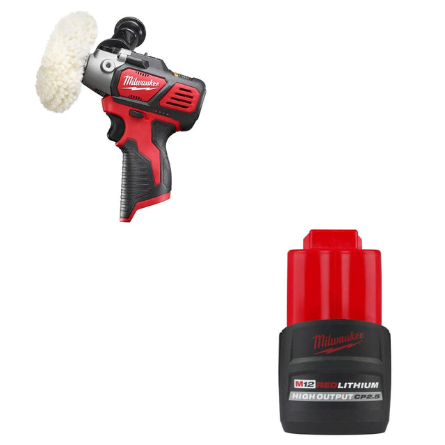 Milwaukee 2438-20 M12 Polisher/Sander, Bare W/ FREE 48-11-2425 M12 Battery Pack