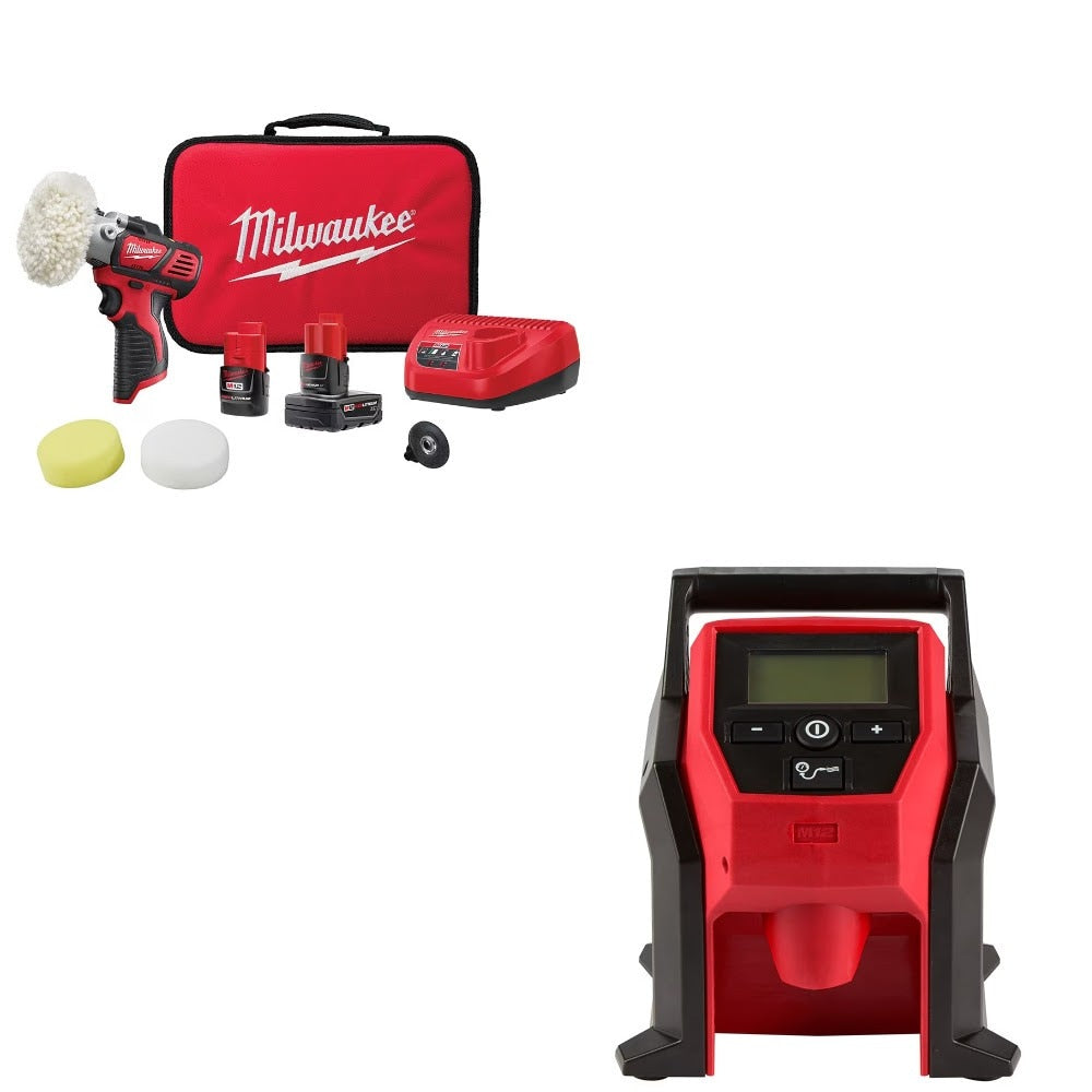 Milwaukee 2438-22X Polisher/Sander Kit W/ FREE 2475-20 Inflator