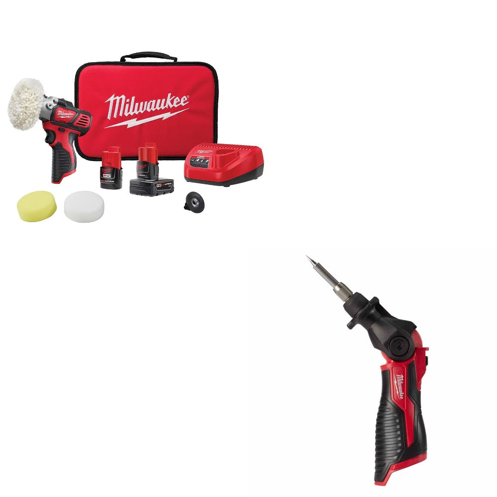Milwaukee 2438-22X Polisher/Sander Kit W/ FREE 2488-20 Soldering Iron