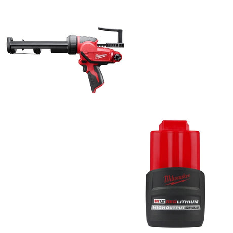 Milwaukee 2441-20 M12 Caulk and Adhesive Gun w/ FREE 48-11-2425 Battery Pack