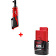 Milwaukee 2457-20 M12 3/8" Ratchet, Bare w/ FREE 48-11-2420 M12 Battery Pack