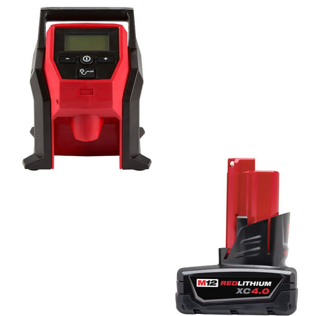 Milwaukee 2475-20 M12 Compact Inflator W/ 48-11-2440 M12 XC4.0 Battery Pack