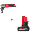 Milwaukee 2476-20 M12 FUEL 16 Gauge Nibbler w/ 48-11-2450 M12 Battery Pack
